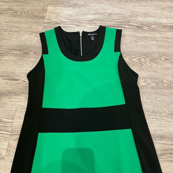 Kenneth Cole green / black sleeveless dress size 14 - Picture 2 of 6